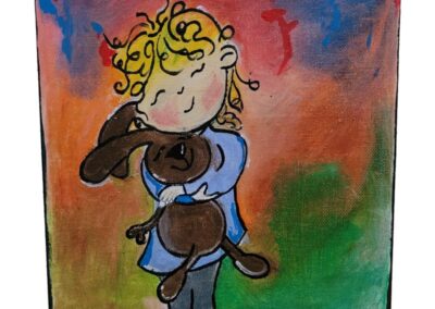 Meisje met knuffel