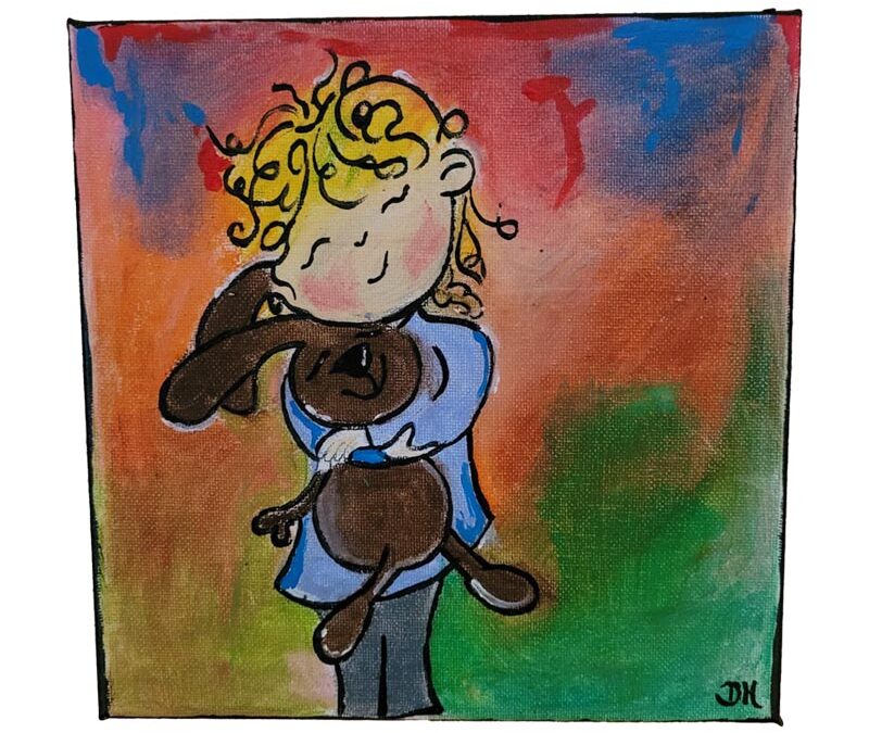 Meisje met knuffel